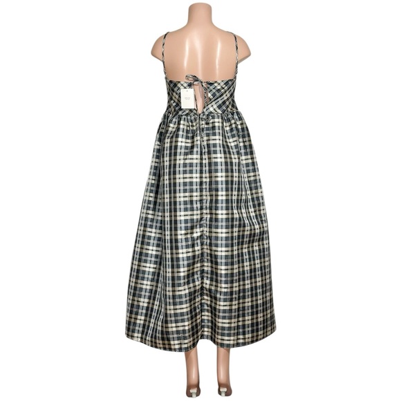 SISTER JANE Cosmic Check Voluminous Maxi Dress, Black Multi, XS - Picture 9 of 13